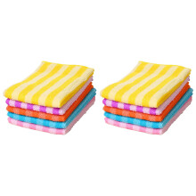 Schoonmaakdoekjes, microvezeldoekjes, 10 stuks keukendoekjes, schoonmaakdoekjes, stofdoekjes, gestreepte schoonmaakdoekjes, doekjes, 10 keukendoekjes