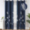 Navy Blackout Curtains 52x84 in, Polyester Thermal Panels, 1