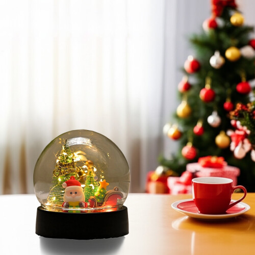Transparent LED Christmas Ball Night Light - 12cm