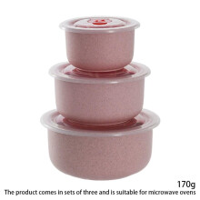 Wheat Straw Nesting Bowls Set 300ml 500ml 900ml