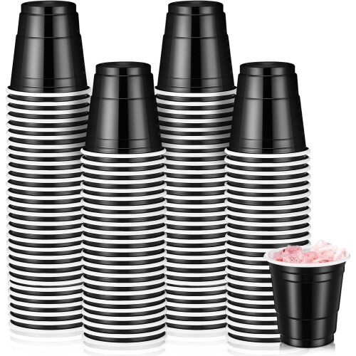 Copos de plástico para dose de 60ml (2oz), pacote com 100 unidades.
