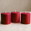 Conjunto de 6 velas de pilar redondas de cera sem perfume, vermelhas, 7,6 x 7,6 cm (3 x 3 polegadas), que não pingam, ideais para decoração de 1
