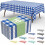 Blue Gingham Disposable Tablecloths 54x108 in (3 pcs) 1