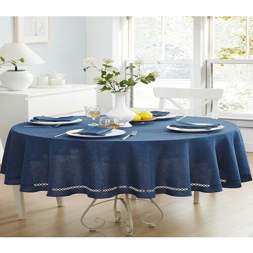 Wedgewood Blue Rectangle Tablecloth 60 x 102 in