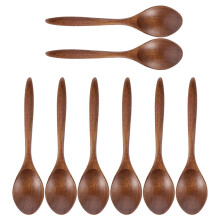 Lot de 8 cuillères à miel, petites cuillères réutilisables pour mélanger salades, soupes et service des aliments