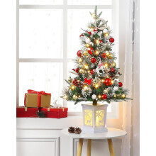Flocked Fiber Optic Christmas Tree 3 ft to 4.5 ft