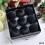 9pcs 8cm Shatterproof Flocked Christmas Baubles with Strings 1
