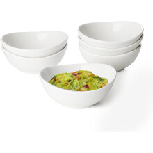 4 oz White Porcelain Bowls – Set of 6 Mini Sauce Bowls