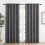 Blackout Curtains 34x60 in Grey with Silver Grommets (2 pcs) 1