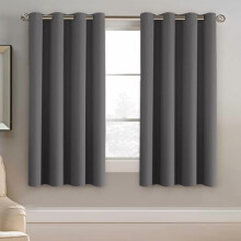 Grey Thermal Blackout Curtain Panel 100x108 in