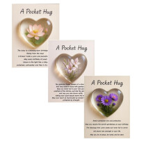 3er-Set herzförmige Acrylblumen als Geschenkanhänger mit Segenskarte – Geschenkideen für Neujahr, Valentinstag, Muttertag, liebevolle und