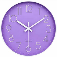14 Inch Silent Quartz Wall Clock in Cement Grey