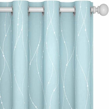 Blackout Curtains 52x63 in Set of 2 Light Blue