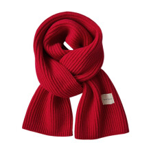 Cachecol de inverno feminino com estampa de rena e floco de neve, ideal para o Natal. Cachecol longo e quente de tricô para o outono. Presente
