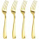 Gold Plastic Forks 7.4 inch Heavyweight 200 pcs 1