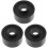 3Pcs Professional Steel Jack Roller Wheels Sturdy Black Accessories 4