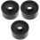 3Pcs Professional Steel Jack Roller Wheels Sturdy Black Accessories 5