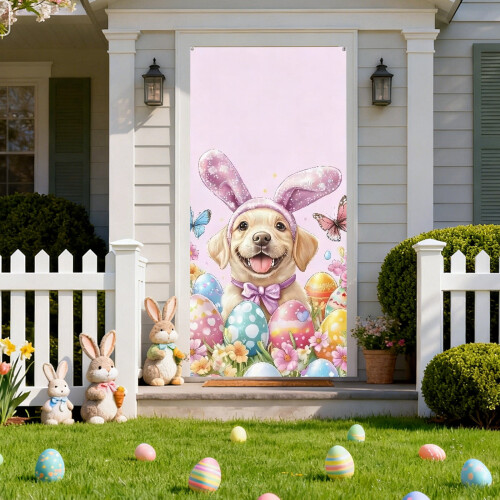 Easter Door Curtain 180 x 90 cm Multicolour Polyester 1