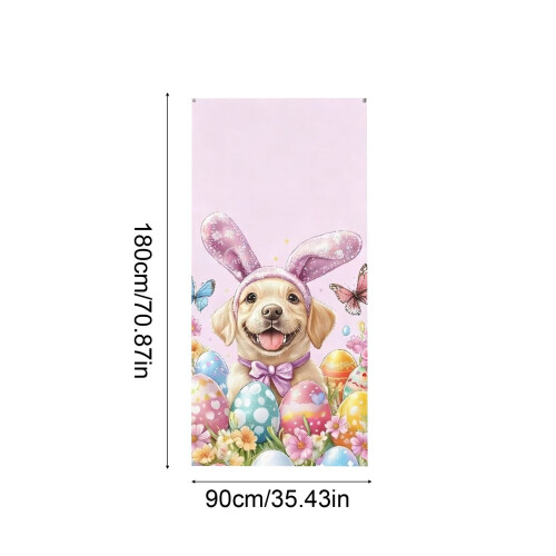 Easter Door Curtain 180 x 90 cm Multicolour Polyester 2
