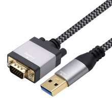 USB3.0 Male To VGA Male Converters Cord 5Gbps Data Transfer Auto Recognition For Systems