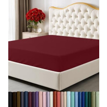 Drap-housse intégral - Drap-housse - Poche profonde - Microfibre douce - Résistant au rétrécissement et à la décoloration - Entretien facile -