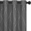 Grey Blackout Curtains with Silver Wave Dot Print, 52x45 1