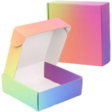 30 Pack 6x6x2 Colorful Shipping Boxes for Small Business, Small Cardboard Boxes for Shipping Mailing