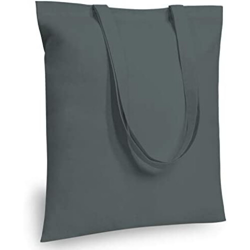 Συσκευασία 24 τσαντών Tote από γκρι βαμβάκι 16"x15", ελαφριές επαναχρησιμοποιούμενες