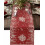Red Snowflake Christmas Table Runner 108" 1