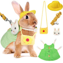 Ensemble laisse et harnais anti-fugue pour lapin