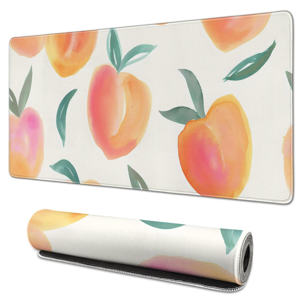 Mouse Pad Waterproof Non-Slip 35.4X15.7 In Yellow/Peach 9558830384964