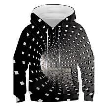 Mångsidiga tröjor för pojkar, 3D-tryck, långärmad dragskohuvtröja, snygg topp med ficka, slitstark playsuit, soldräktskläder