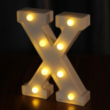 Lettres et chiffres lumineux LED (X), guirlandes lumineuses à piles pour mariage, anniversaire, fête, décoration intérieure – Compatible avec