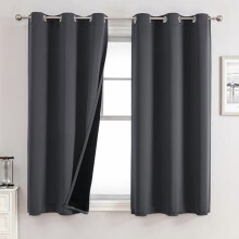 Blackout Curtains for Bedroom, Polyester, 2 Panels, 42" x