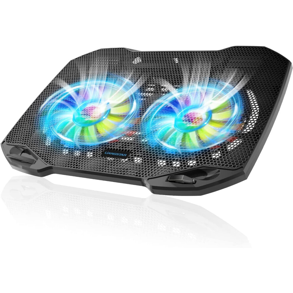 Laptop Cooling Pad With 2 Quiet Fans, Rgb S, Usb Stand For 11-15.6" Laptops, Portable For Gaming/Study/Travel Light 9402001037275