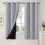 White Blackout Curtains 42x63 in, Thermal Grommet Pair 1