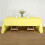 Yellow Polyester Rectangular Tablecloth 60 x 126 in 1