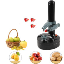 Automatischer Kartoffelschäler mit Freihändiger Bedienung, batteriebetriebener Obst- und Gemüseschäler für Äpfel, Orangen, Mangos, Zitronen –