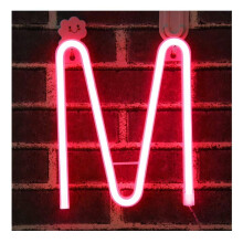Neon Sign, Letter Neon Signs Neon Alphabet Light Light Up LED Letters Lights Light Up Marquee Letters Lights Battery USB Red