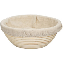 Ensemble de paniers de fermentation ronds en banneton - Brotform en rotin naturel non blanchi, fait main, pour un pain frais et croustillant, facile