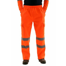 UTTOASFAY Mens Pants Men Road Work High Visibility Overalls Casual Pocket Work Casual Trouser Pants Orange 34(L)
