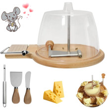 2026 New Cheese Curler Flower Maker Wheel Slicer, Stainless Steel with Lid & Punch Tool – Compatible with Home/Cafes/Dessert Shops