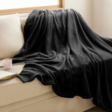 GentleSoft Twin XL Fleece Blanket Dorm Bedding - Lightweight Soft Cozy Blankets for Bed, Sofa, Couch, Travel, Camping, Black, 66"x90"