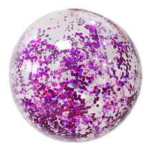 Uxgjfwu Aufblasbarer Strandball Glitzer Transparent Wasserspielzeug für Poolpartys Outdoor-Sportarten Kinder Sommeraktivität 12 Zoll