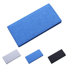 Long Wallet for Men Canvas RFID Blocking Bifold Credit Card Holder ID Window Purse for Work Business Daily Black