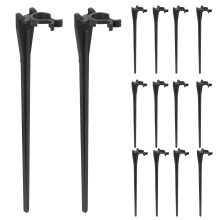 30 piquets de rechange pour guirlandes lumineuses de Noël et de jardin, en plastique.