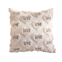 YOCBZ hjerteformet pels jacquard pudebetræk 45x45 cm beige