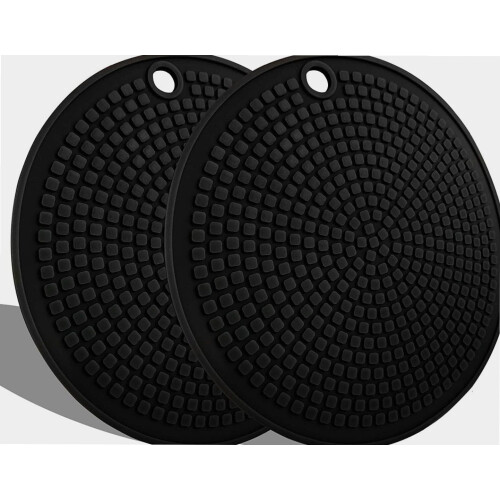2 Pack Silicone Trivets Round Heat-Resistant Non-Slip
