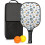 Σετ κουπιών Pickleball με κουπιά από fiberglass σε σχέδια λουλουδιών, 2 μπάλες και τσάντα – 1