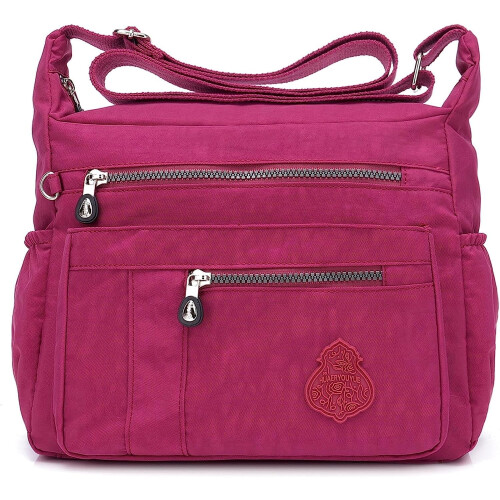 Τσάντα Crossbody για γυναίκες, Αδιάβροχη τσάντα ώμου από νάιλον με πολλές τσέπες,